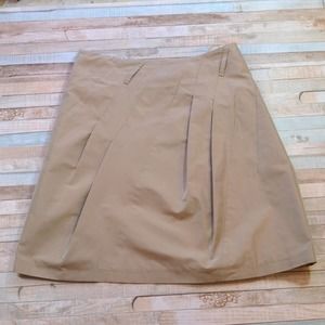 Italian silk blend khaki skirt